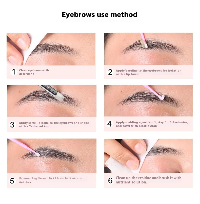 Kit de Permanente de Cils et Sourcils Importation Boîte de Permanente Bouclée Ondulée, Facile d'utilisation, Résultats Durables, Effet Professionnel