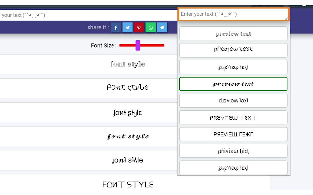 font style online chrome extension