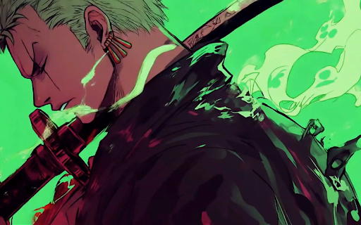 Zoro Green Breath Enma One Piece Live Wallpaper screenshot 1