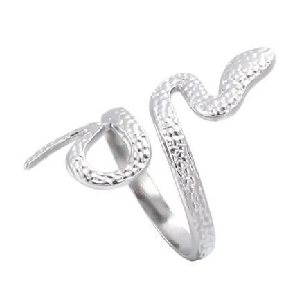 Title 2, Bague serpent en acier inoxydable avec ouvertur...