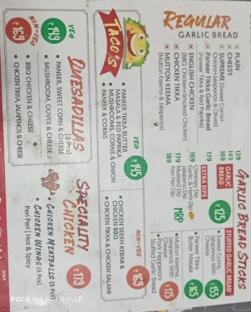 La Pino'z Pizza menu 