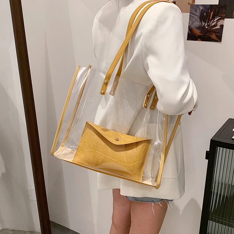 Sac à bandoulière femme grande capacité, mode, portable, design jelly, idéal pour le quotidien, le travail et les voyages.