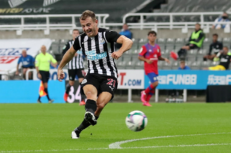 Newcastle United's Ryan Fraser scores against Blackburn Rovers in their Carabao Cup second round match at St James' Park, Newcastle on September 15, 2020