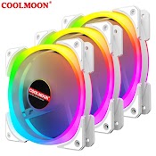 Quạt Tản Nhiệt, Fan Led Rgb Coolmoon U2 - Đồng Bộ Hub Coolmoon