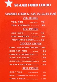 Staar Food Court menu 4