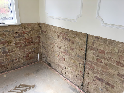 walls ready for damp proofing