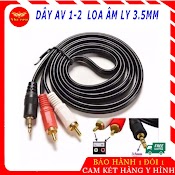 Dây Cáp Loa Av 2 Rca Audio 1 Ra 2 Từ Đầu 3.5Mm To 1.5M Đến 3M, Jack, Giắc Loa, Âm Ly.