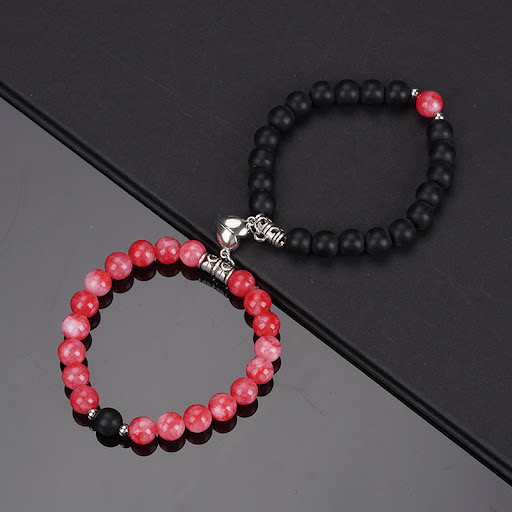 Title 2, Emerald White Turquoise Couple Bracelet Love Ma...