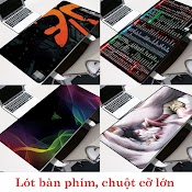 Lót Chuột, Lót Bàn Phím Cỡ Lớn 80X30Cm Dày Dặn 3Mm Chuyên Game, Văn Phòng Chống Trơn Trượt