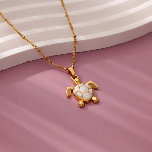 Title 9, Stainless Steel Small Sea Turtle Pendant Heart ...