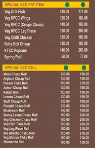 Veerji Malai Chaap Wale menu 1