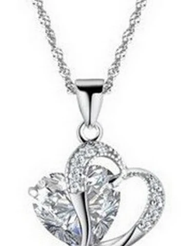 Hartketting en oorbellenset, romant - 0