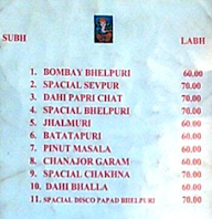 Bombay Bhelpuri menu 1