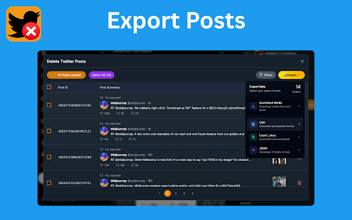 Delete X Tweets - Remove Twitter Posts Preview 6