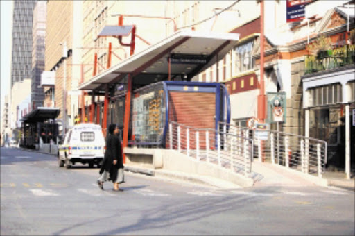 DESERTED: The Market Street BRT station in central Johannesburg has been empty since Rea Vaya bus drivers engaged on a strike eight weeks ago. PHOTO: MABUTI KALI