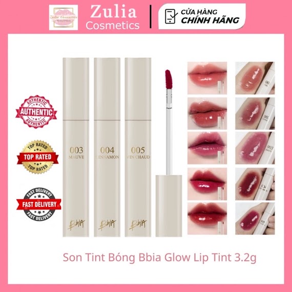 [Free Ship] Son Tint Bóng Bbia Glow Lips Tint