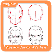 Easy Way Drawing Male Faces  Icon