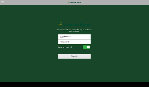 Alliance Bank KS for Tablet