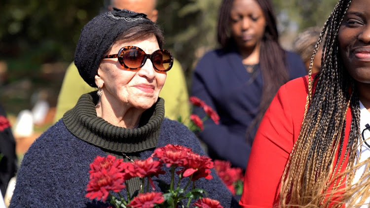 Sophia Williams-de Bruyn, the last remaining leader of the 1956 women’s march, at the Ahmed Kathrada Foundation event on August 7 2022.