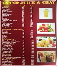 Anand Juice And Chat menu 2