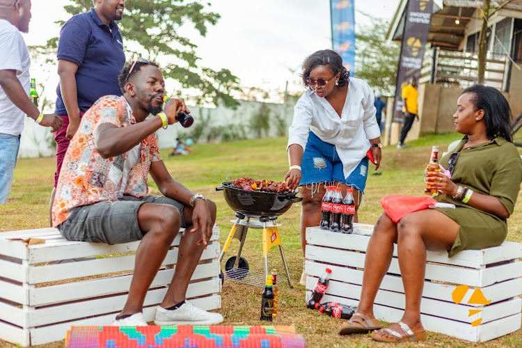 Revellers Roasting the Meats at #RoastAndRhyme