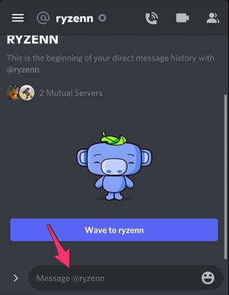 send silent message on Discord