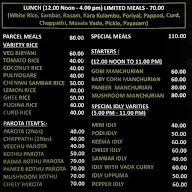 Madurai Idly Shop menu 1
