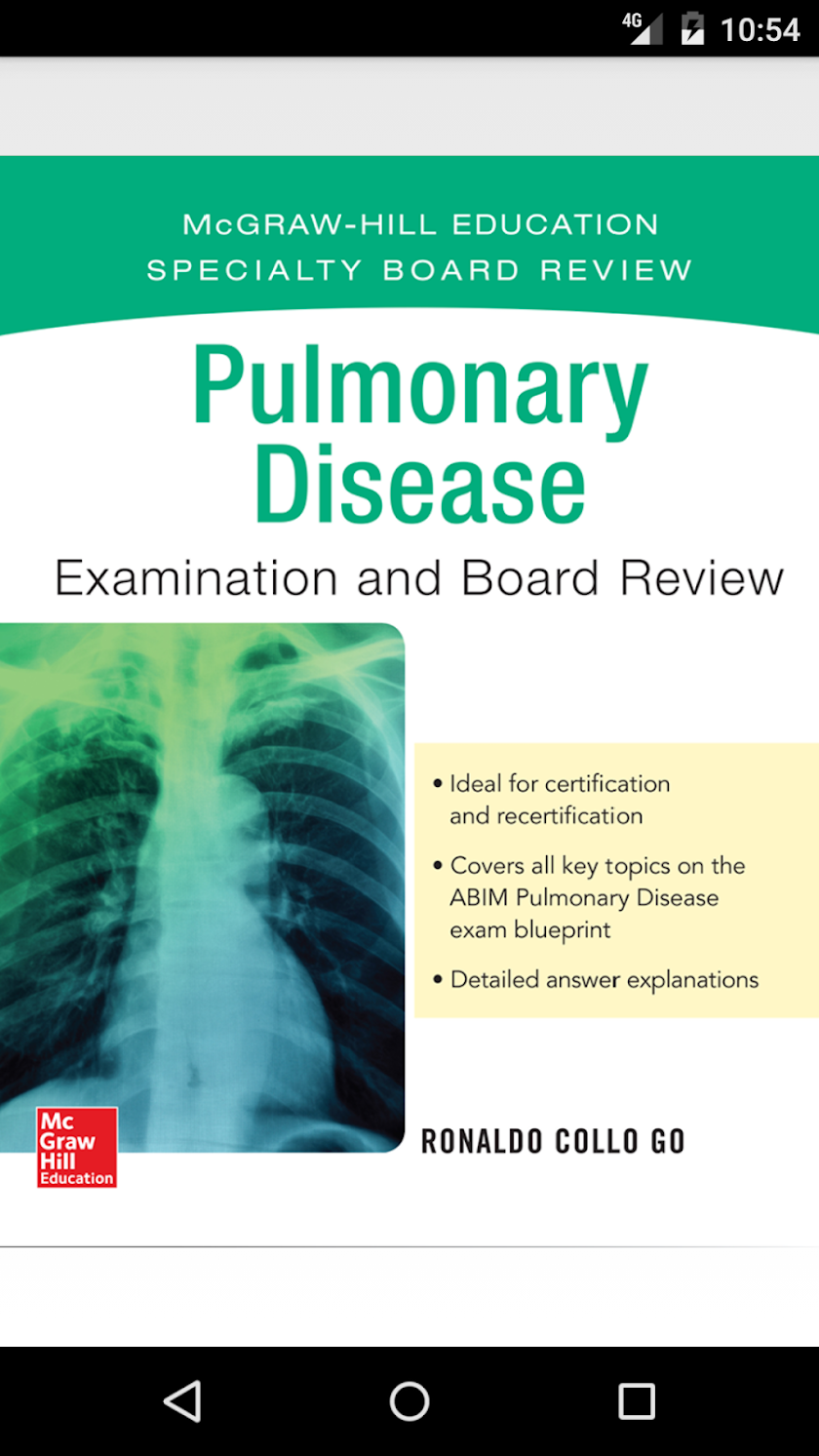 Pulmonary Disease Board Review Screen 1