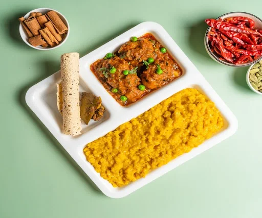 Bengali Khichdi + Aloo Dum + Papad + Pickle Combo