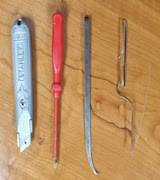Cutting tools found concealed at the airport.