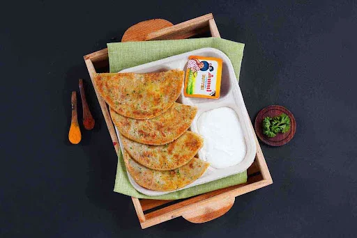 Aloo Paratha Curd Meal (2 Pcs)