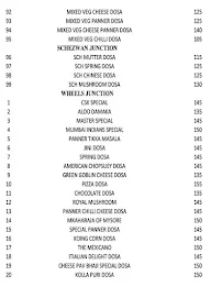 99 Dosai on Wheels menu 1