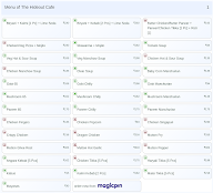 The Hideout Cafe menu 1