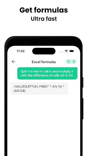 Screenshot Spreadsheets AI: Formula Bot