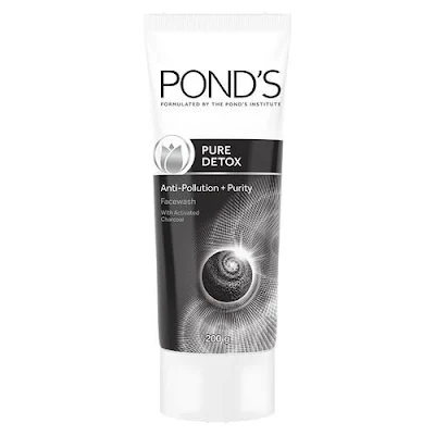 Ponds Pure Detox Anti-Pollution Purity Face Wash With Activated Charcoal - 200 gm