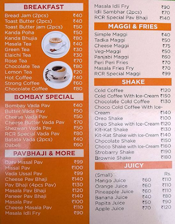 Rcr-Shree Hari Rao Cafe & Restaurant menu 