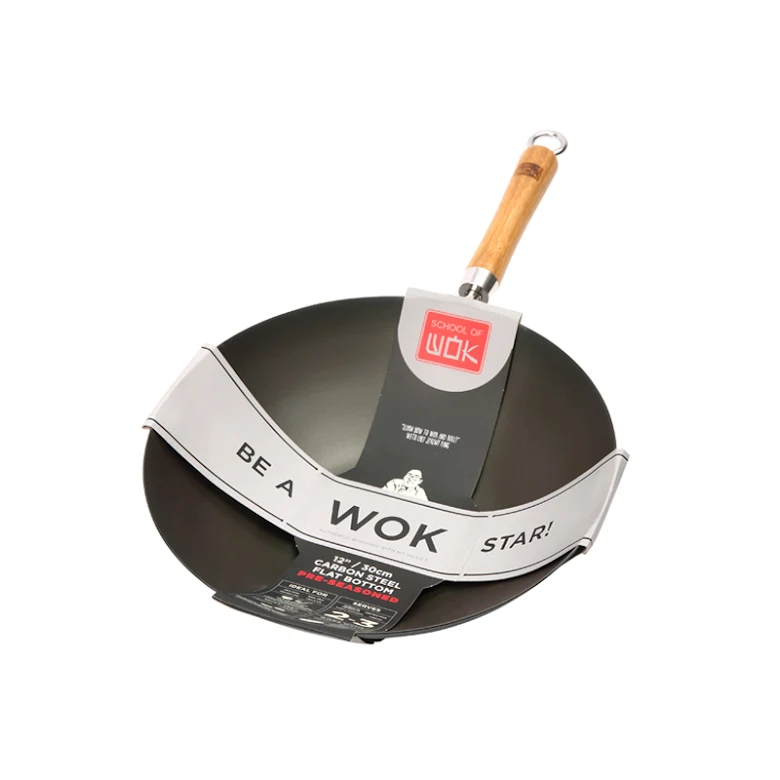 The Wok Store - VEGAN Pre-Seasoned Wok now available - Flat Bottom Long  Handle, Hand Made and Hand Seasoned size 36cm. We can now offer our  signature long handle wok as a