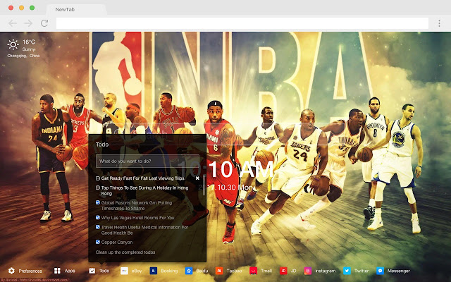 NBA Popular Basketball HD New Tabs Theme