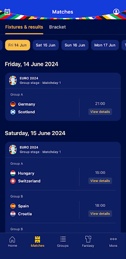 Screenshot UEFA EURO 2024 Official