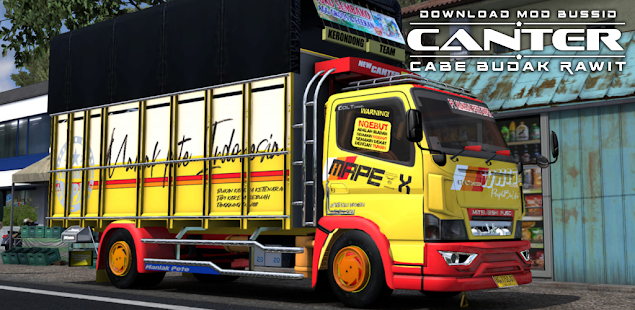 Download mod bussid truck canter wahyu abadi m18