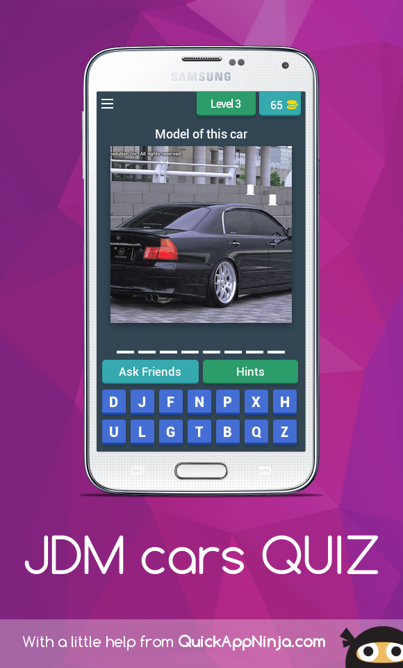 JDM cars QUIZ Screen 3