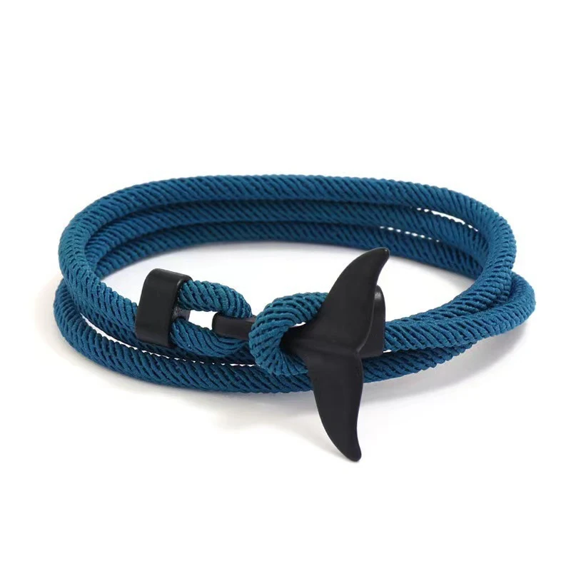 Bracciale Intrecciato Ocean Series Stile Ancora, Design Nautico, Resistente all'Acqua, Comodo da Indossare, Idea Regalo Perfetta.