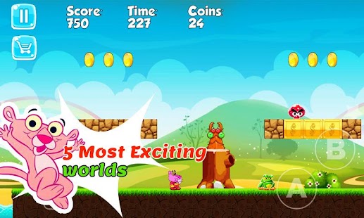 super pink panther into lava world adventure 1.2 APK + Mod (Uang yang tidak terbatas / Tanpa iklan) untuk android