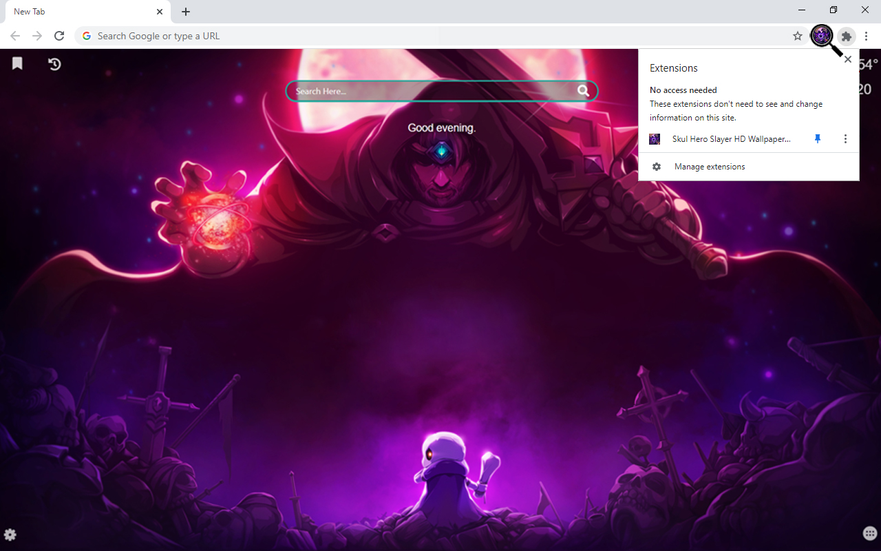 Skul Hero Slayer HD Wallpaper New Tab Preview image 1