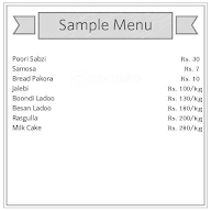 Anand Sweets menu 2