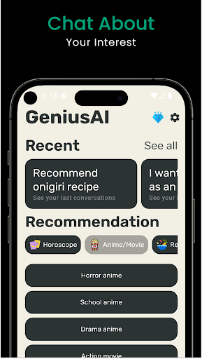 Screenshot Genius AI - Chatbot Assistant