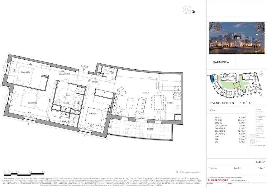 Vente appartement 4 pièces 84 m² à Serris (77700), 399 000 €