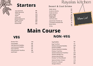 Rayala's Kitchen menu 1