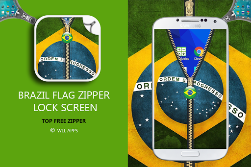 免費下載娛樂APP|Brazil Flag Zipper Lock Screen app開箱文|APP開箱王