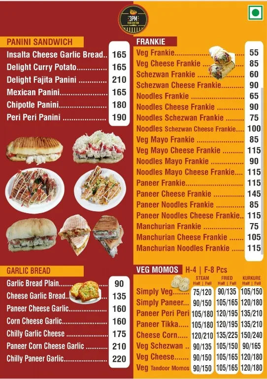 3PM Food Junction menu 